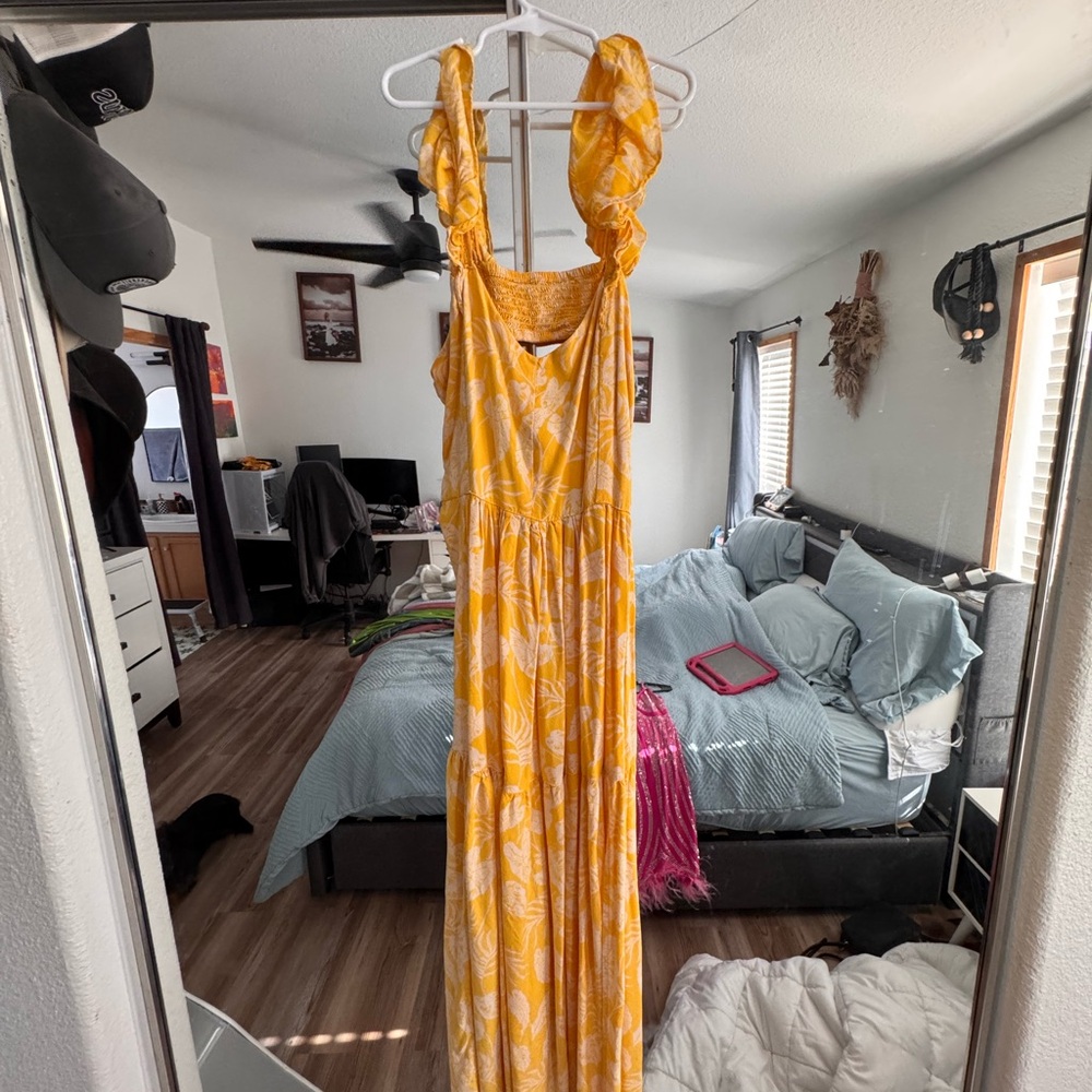 Yellow Floral Maxi Dress
